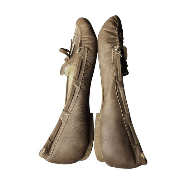 Codia Faux Fur Lined Mukluk Beaded Loafer Beige Women's 8.5 - Picture 8 of 12